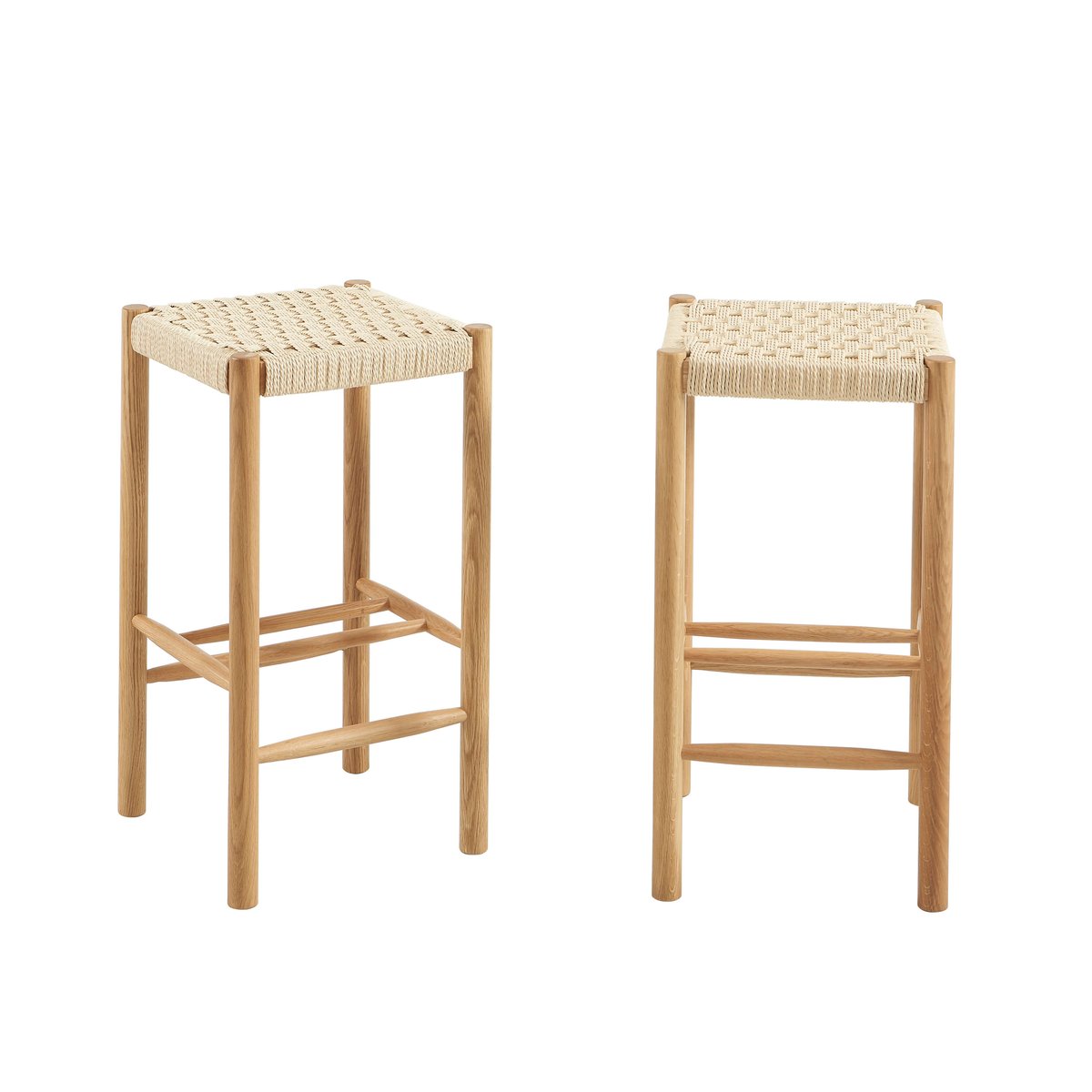 Tabouret en chêne (lot de 2) ELLIO chêne, SORELH