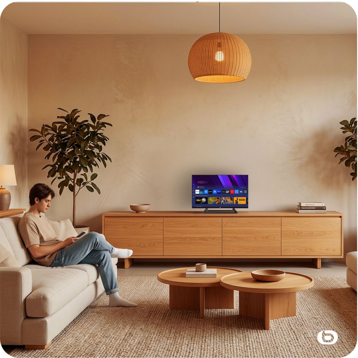 TV LED 24DLED544 24" (60 cm) - Smart TV VIDAA couleur unique, ESSENTIEL B