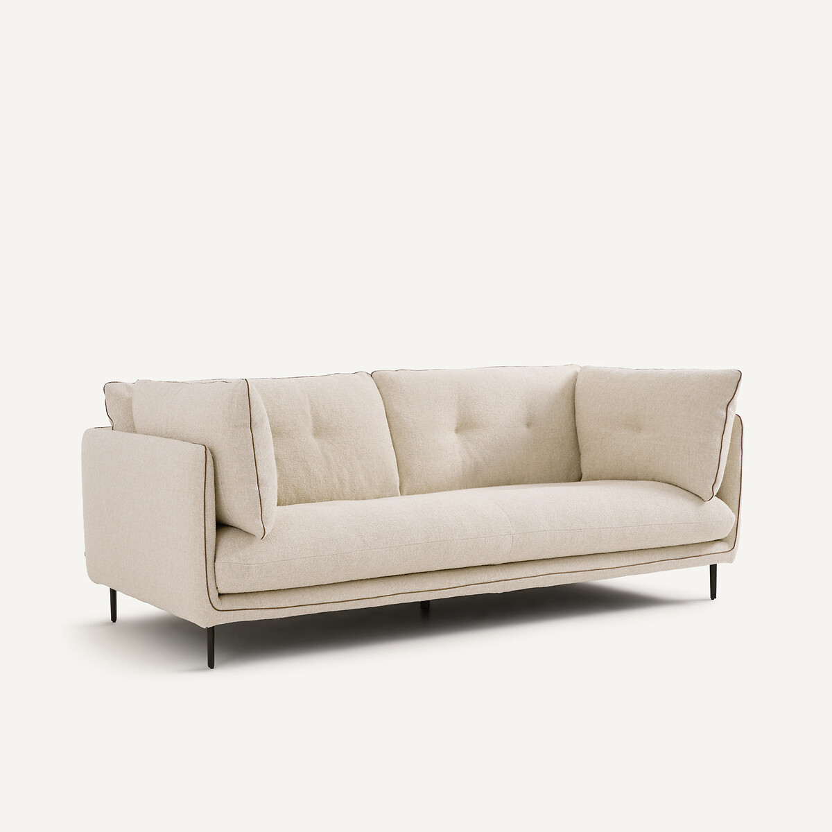 Kompaktes Bouclé-Sofa, BOTERO kreide, AM.PM