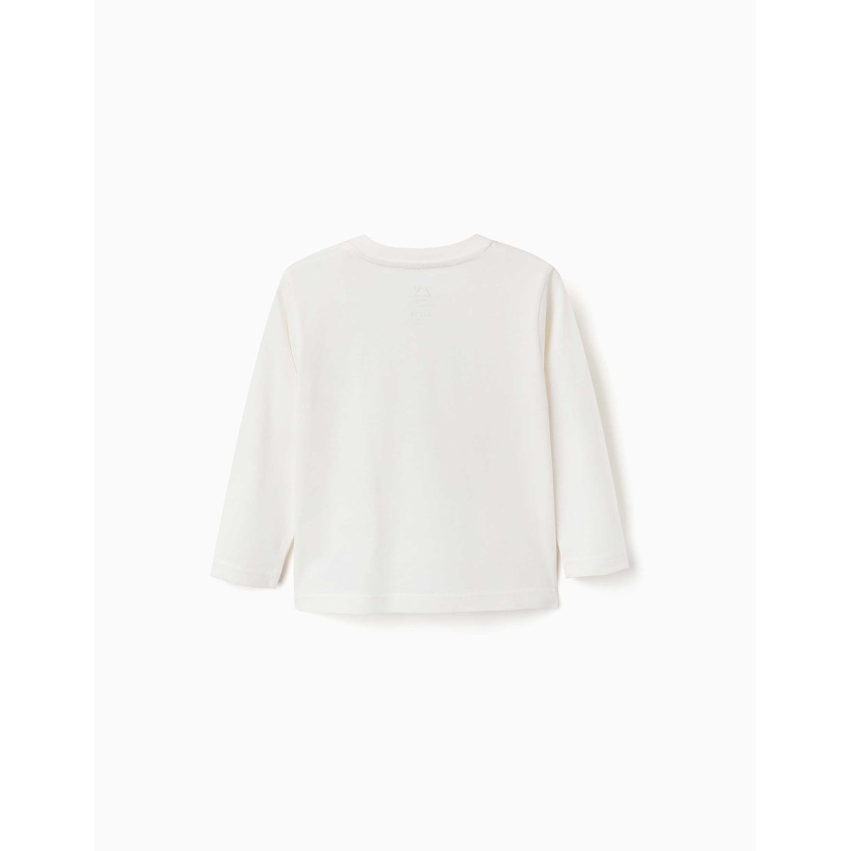T-shirt en coton à manches longues avec imprimé ZY en relief blanc, ZIPPY