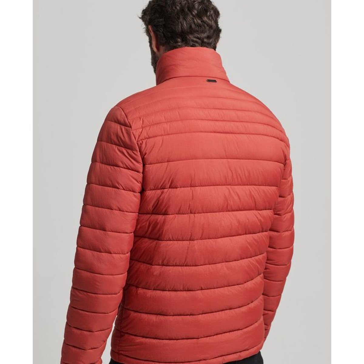 Doudoune courte légère rouge marron, SUPERDRY