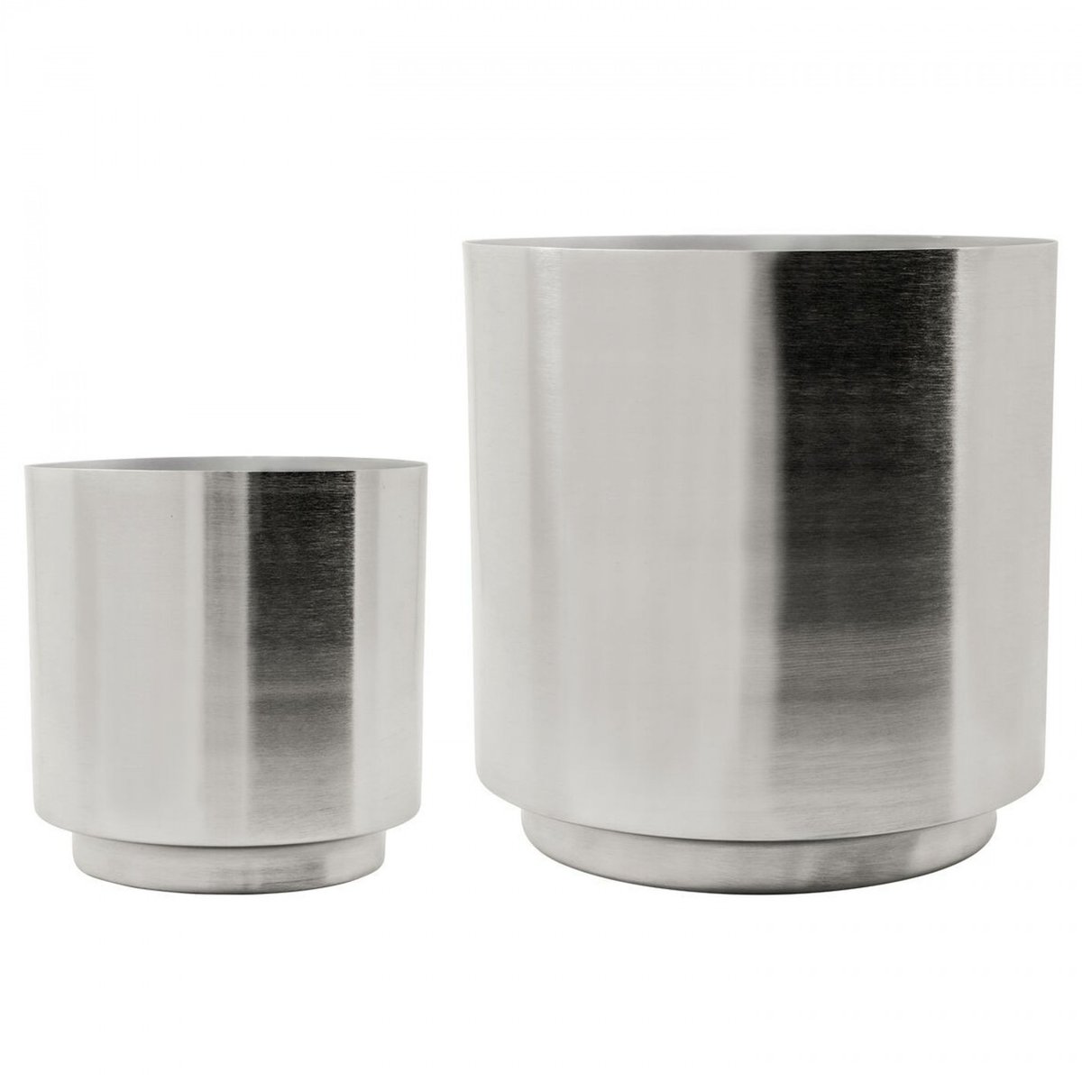 Lot de 2 cache-pots Bailey argent, HOUSE DOCTOR