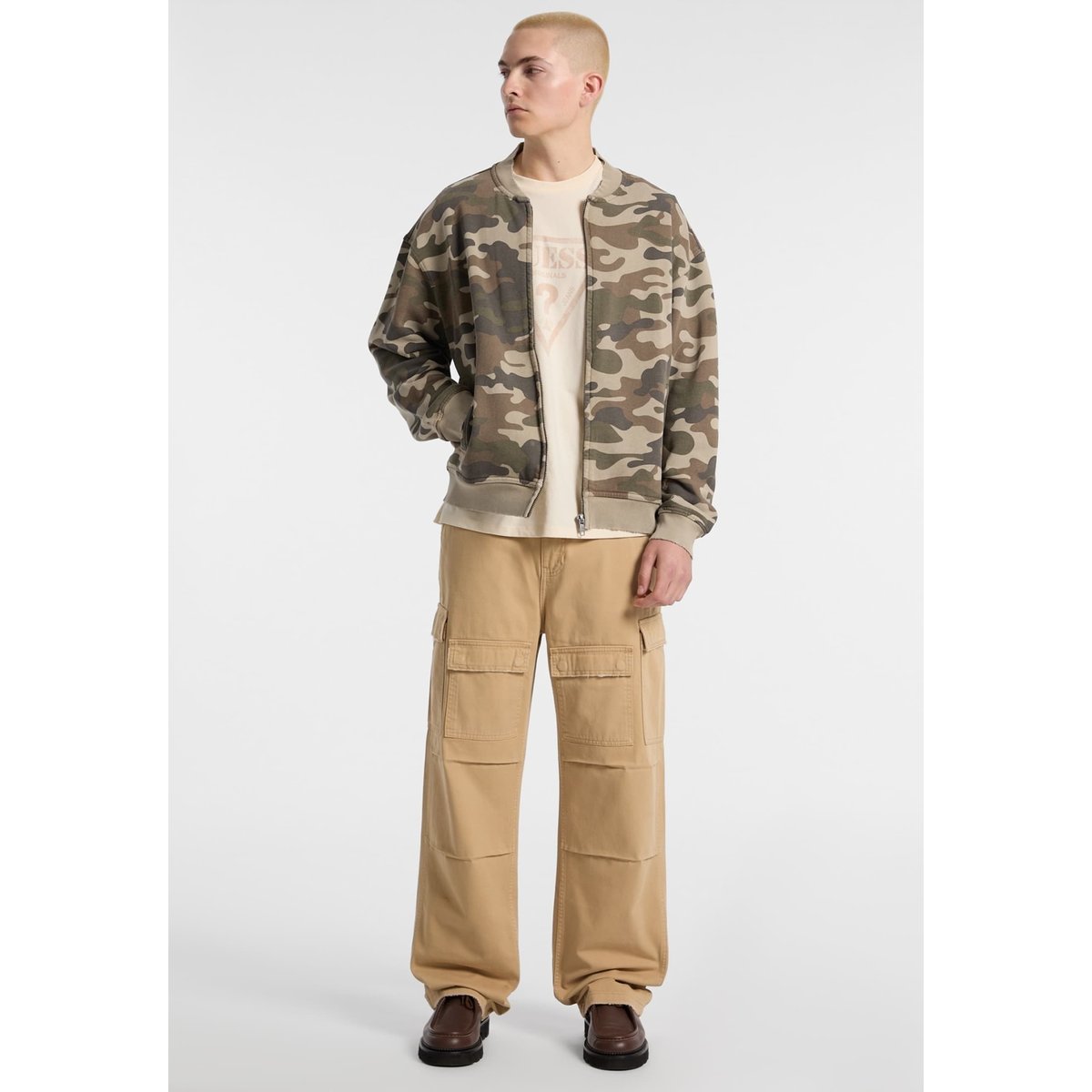 Sweat-Shirt Bomber Camouflage camouflage, GUESS