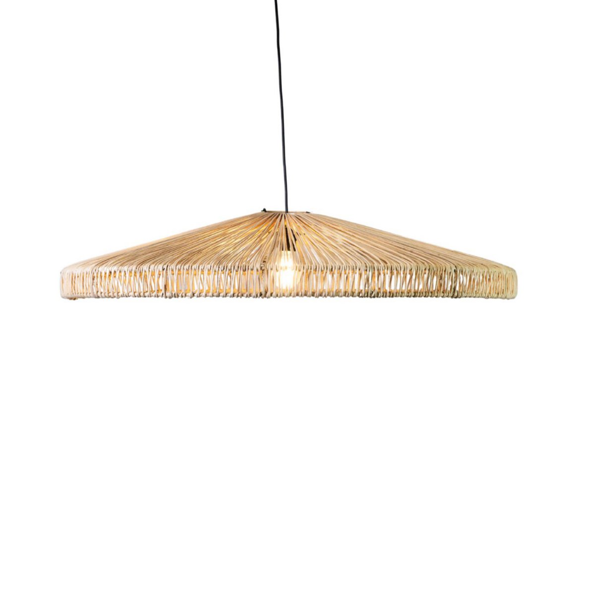 Suspension plate en rotin ESSO naturel, HYDILE