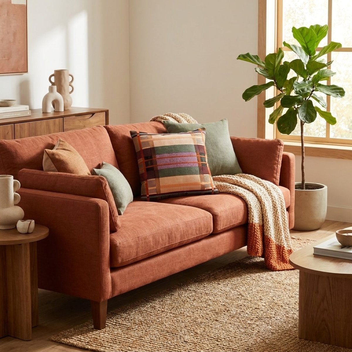 Coussin brodé Échappée Estivale multico, EDEN