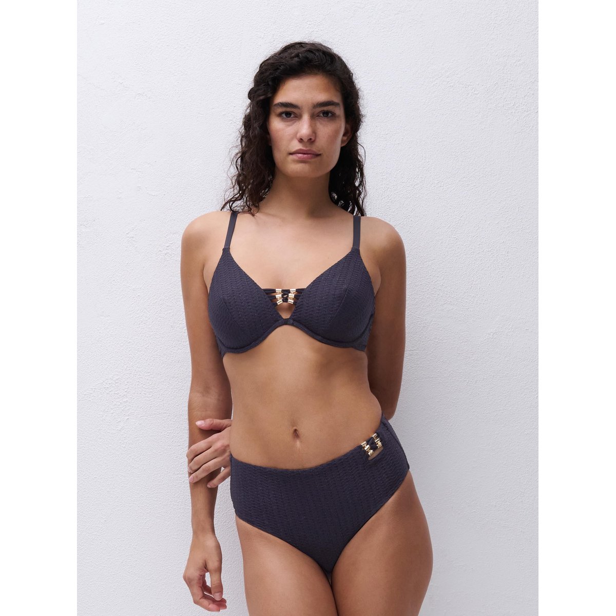 Culotte taille haute MINUIT perle noire, CHANTELLE