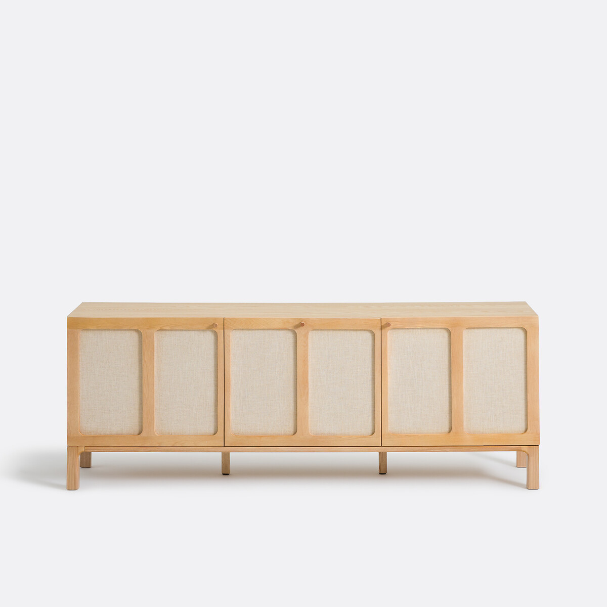 Meuble TV hifi, frêne et lin, Esmara teinté chêne /lin, LA REDOUTE INTERIEURS