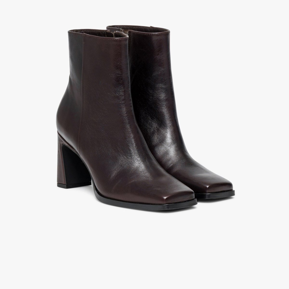 Boots À Talon en cuir ELINA marron marron fonce, BOCAGE
