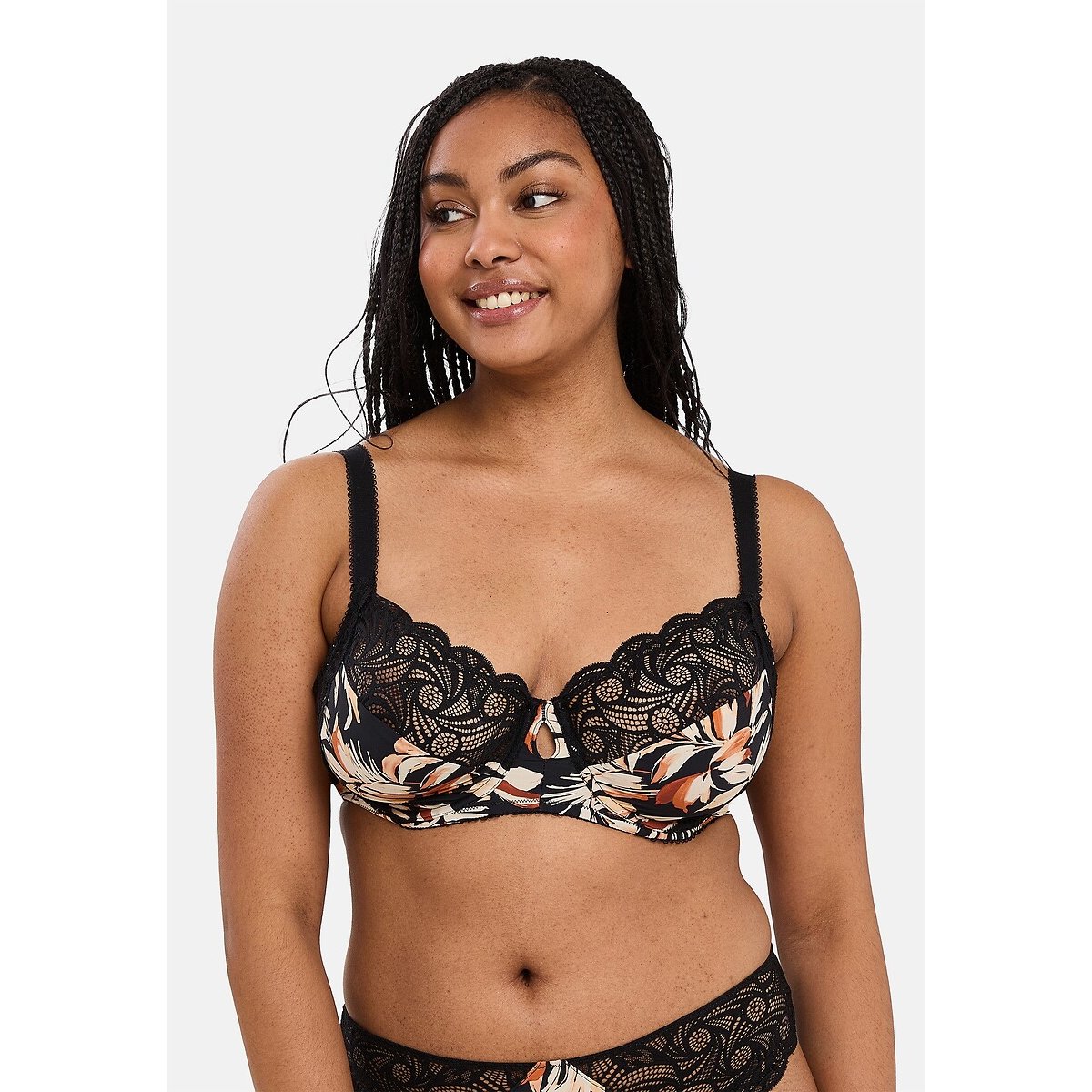 Soutien-gorge armatures ARIANE FANTAISY imprimé feuilles, SANS COMPLEXE