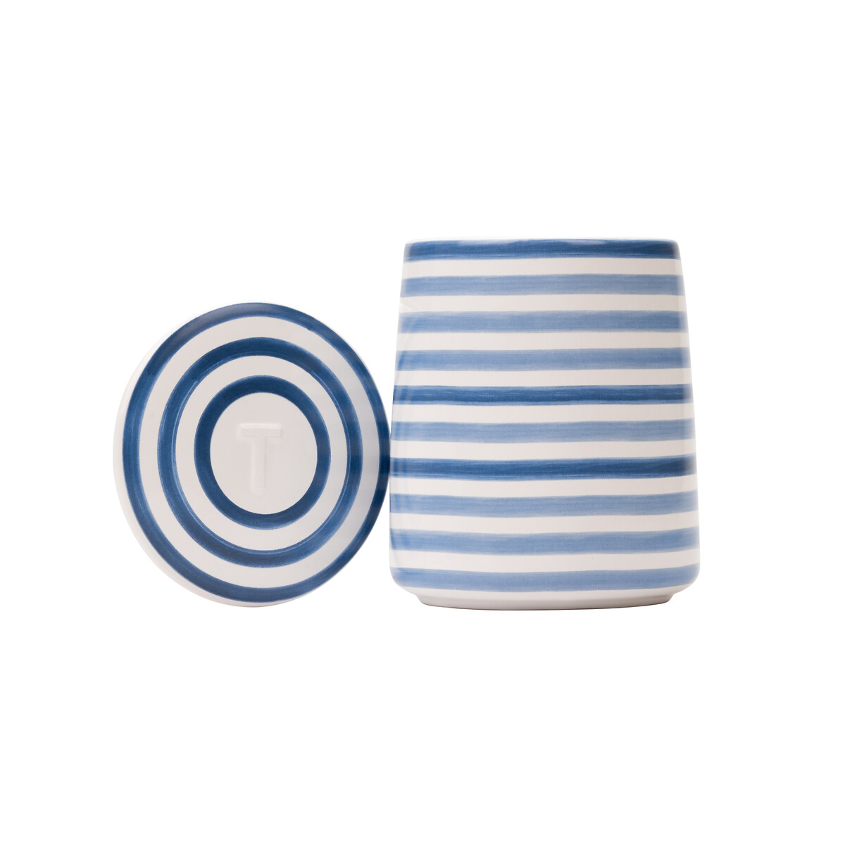 Set of 3 At Home Storage Canisters in Blue blue, MARY BERRY