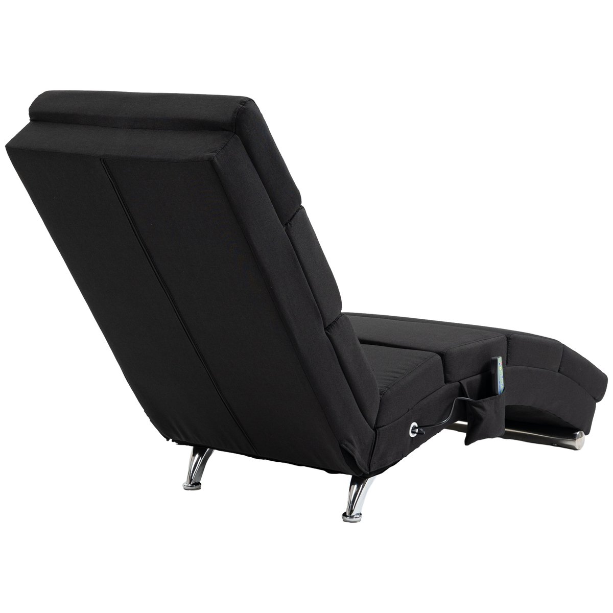 Fauteuil de massage inclinable Tissu effet noir, HOMCOM