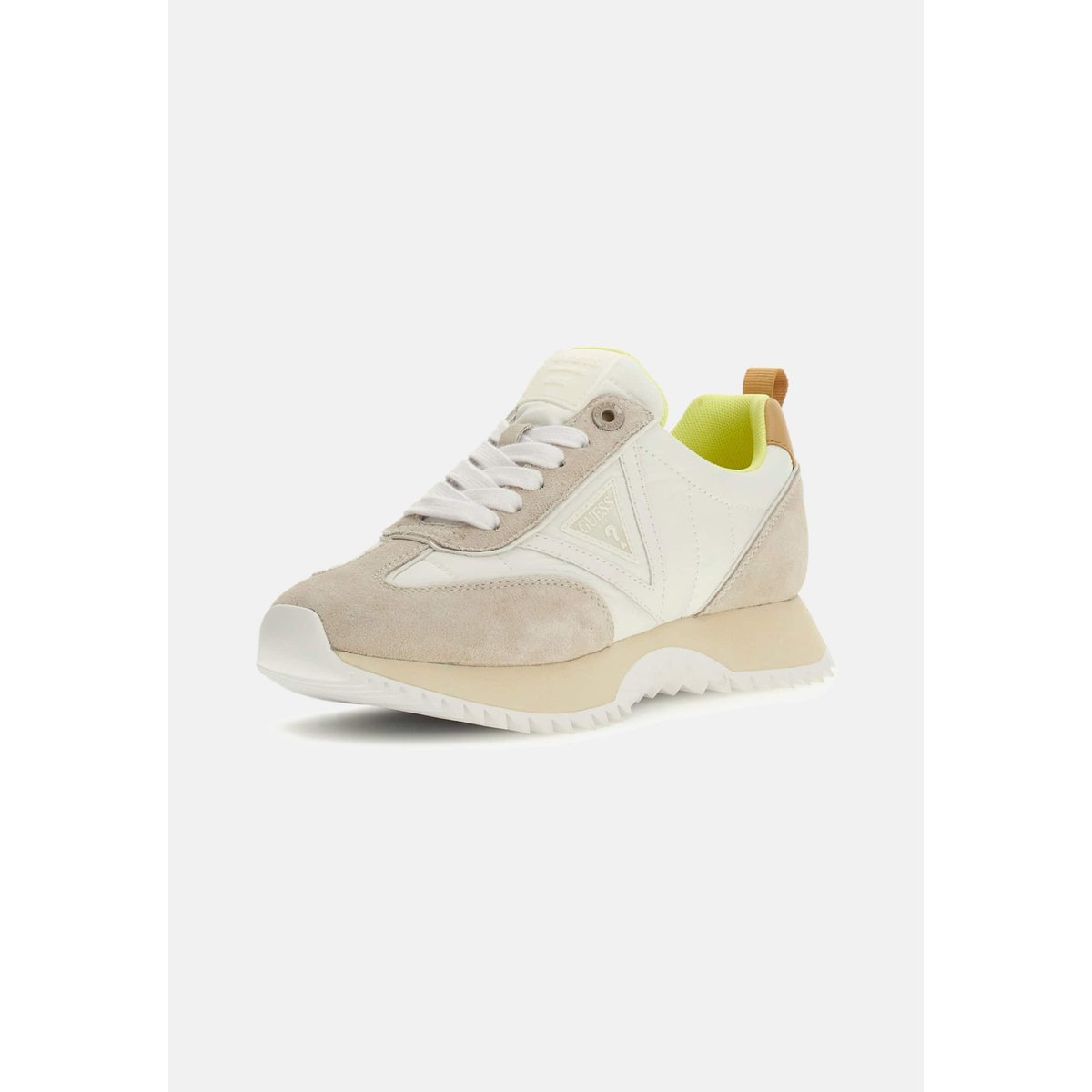 Baskets De Running Bail Cuir Mélangé beige multi, GUESS