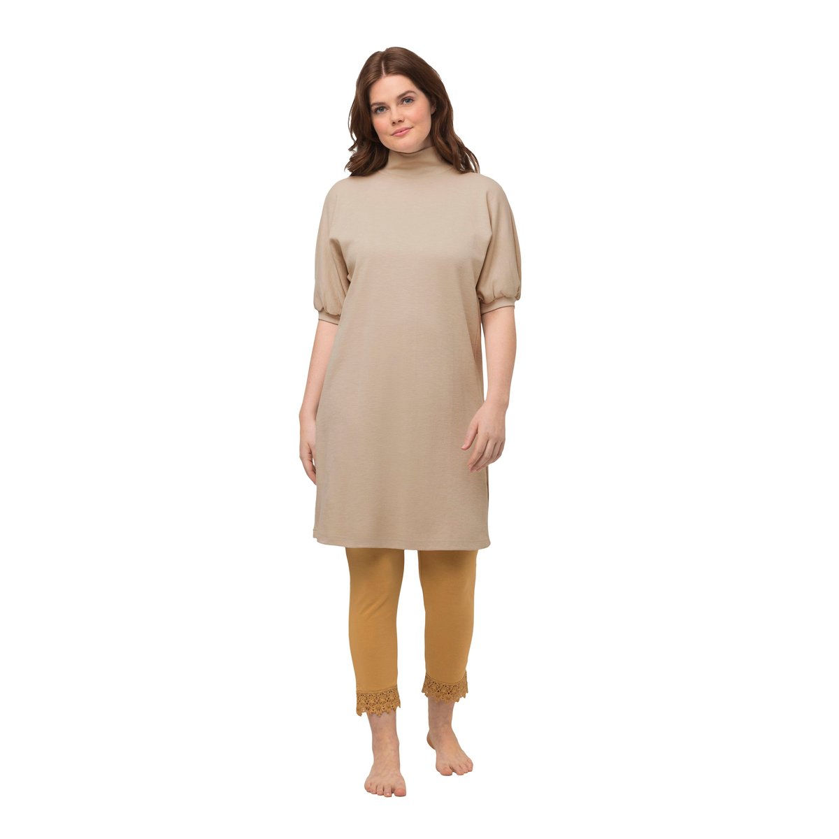 Long T-shirt, coupe en forme d'œuf crème, ULLA POPKEN