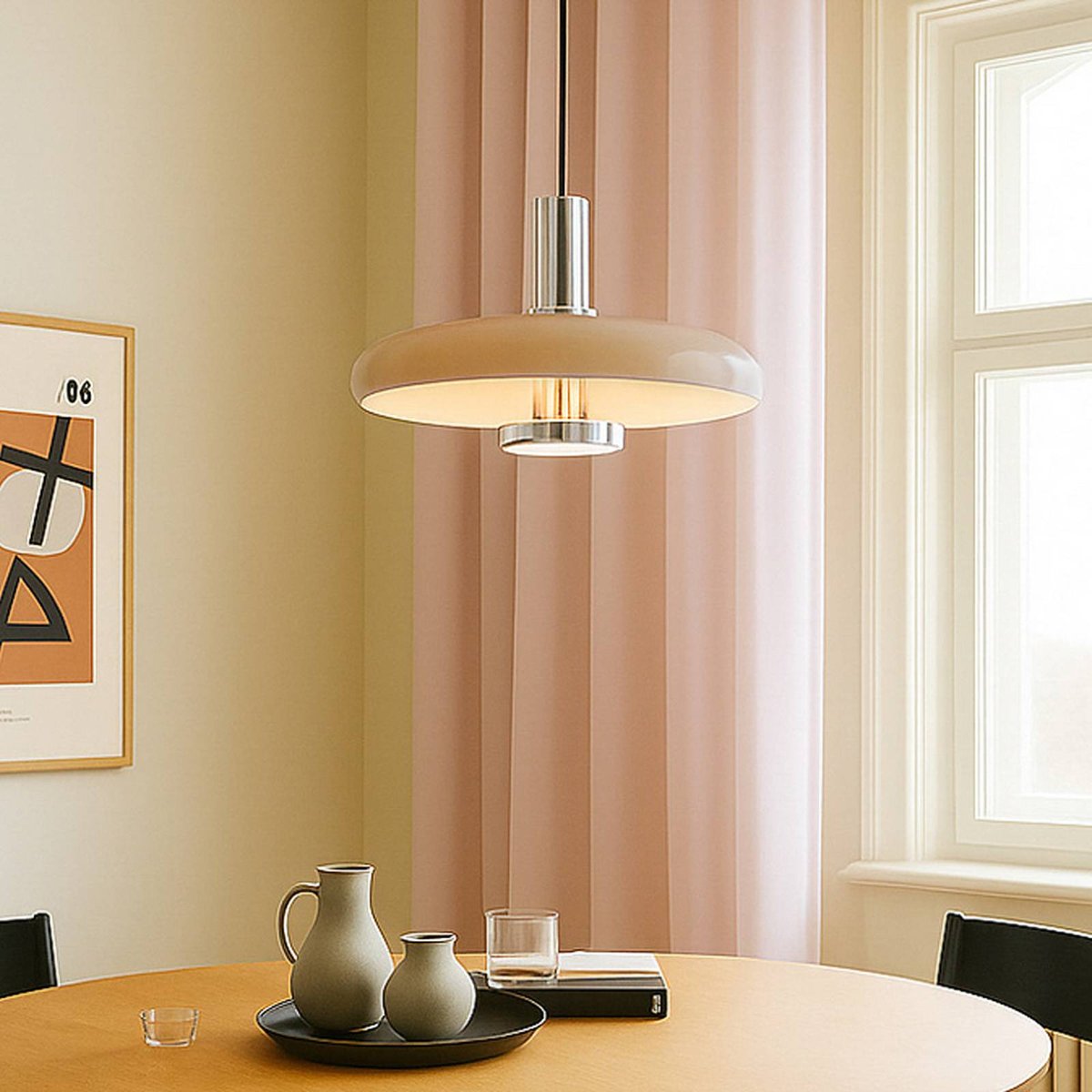 Suspension en métal vintage, Branford beige, LINDBY