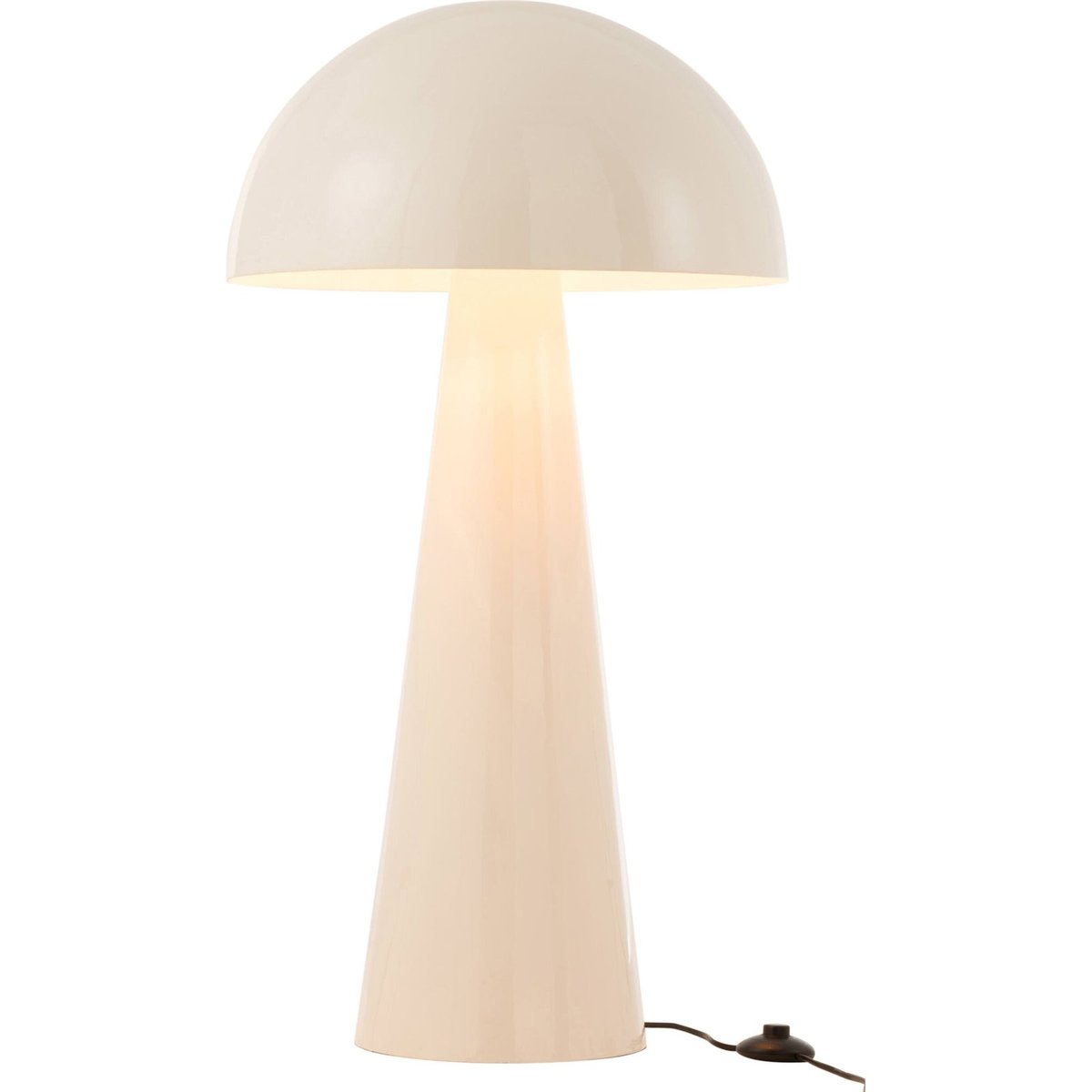 Lampe champignon en métal rond style design extra large blanc brillant élégant, RECOLLECTION