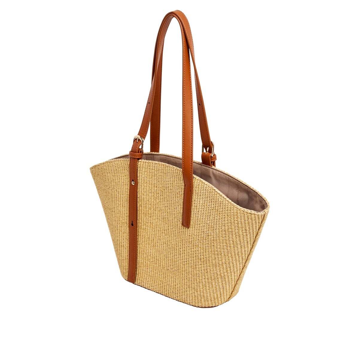 Sac Shopper En Rafia brun, PEPE JEANS
