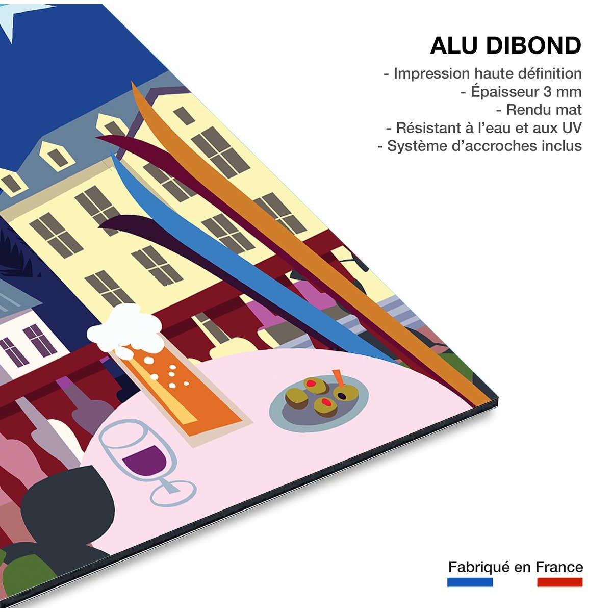Tableau chamonix mont blanc tableau alu dibond, HEXOA