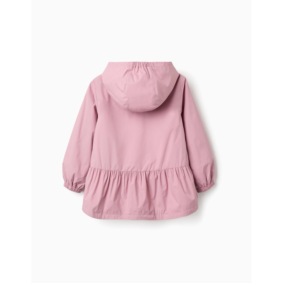 Coupe-vent avec capuche et ourlet à volants rose clair, ZIPPY