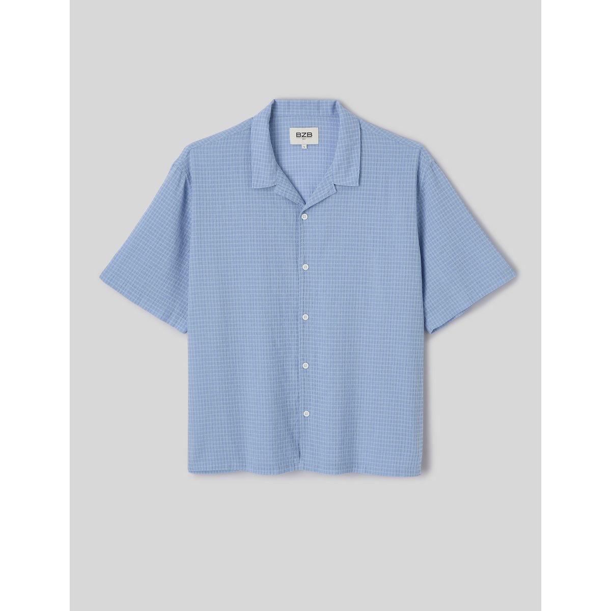 Chemise manches courtes bleu clair, BZB