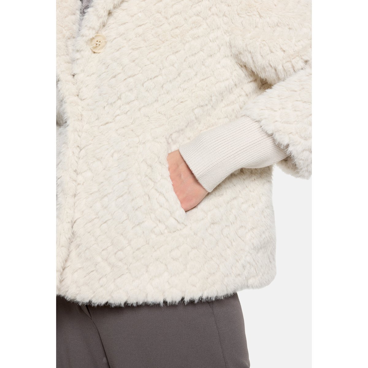 Veste outdoor en peluche pastel sand, BETTY BARCLAY