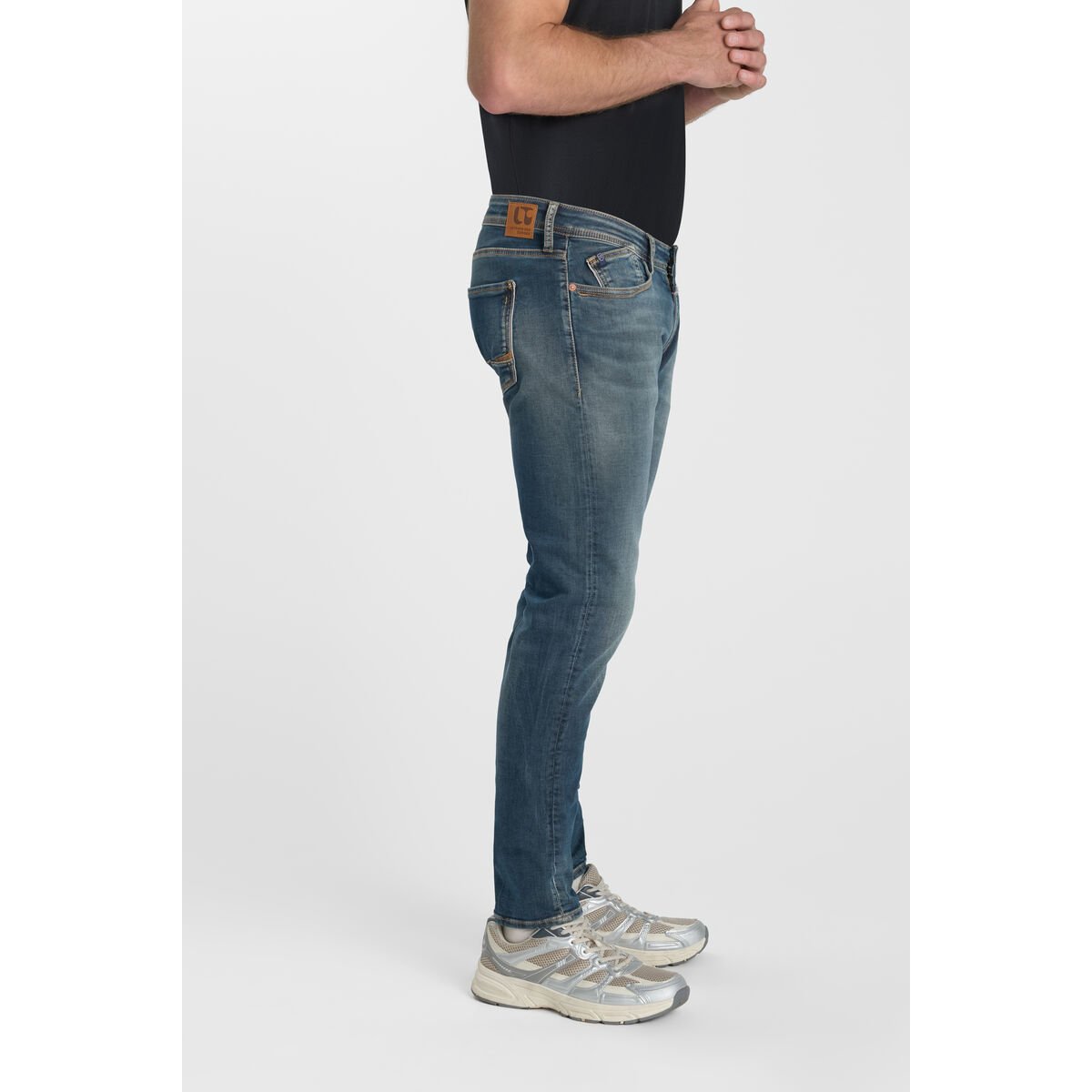 Jeans slim BLUE JOGG 700/11, longueur 34 blue / brown, LE TEMPS DES CERISES