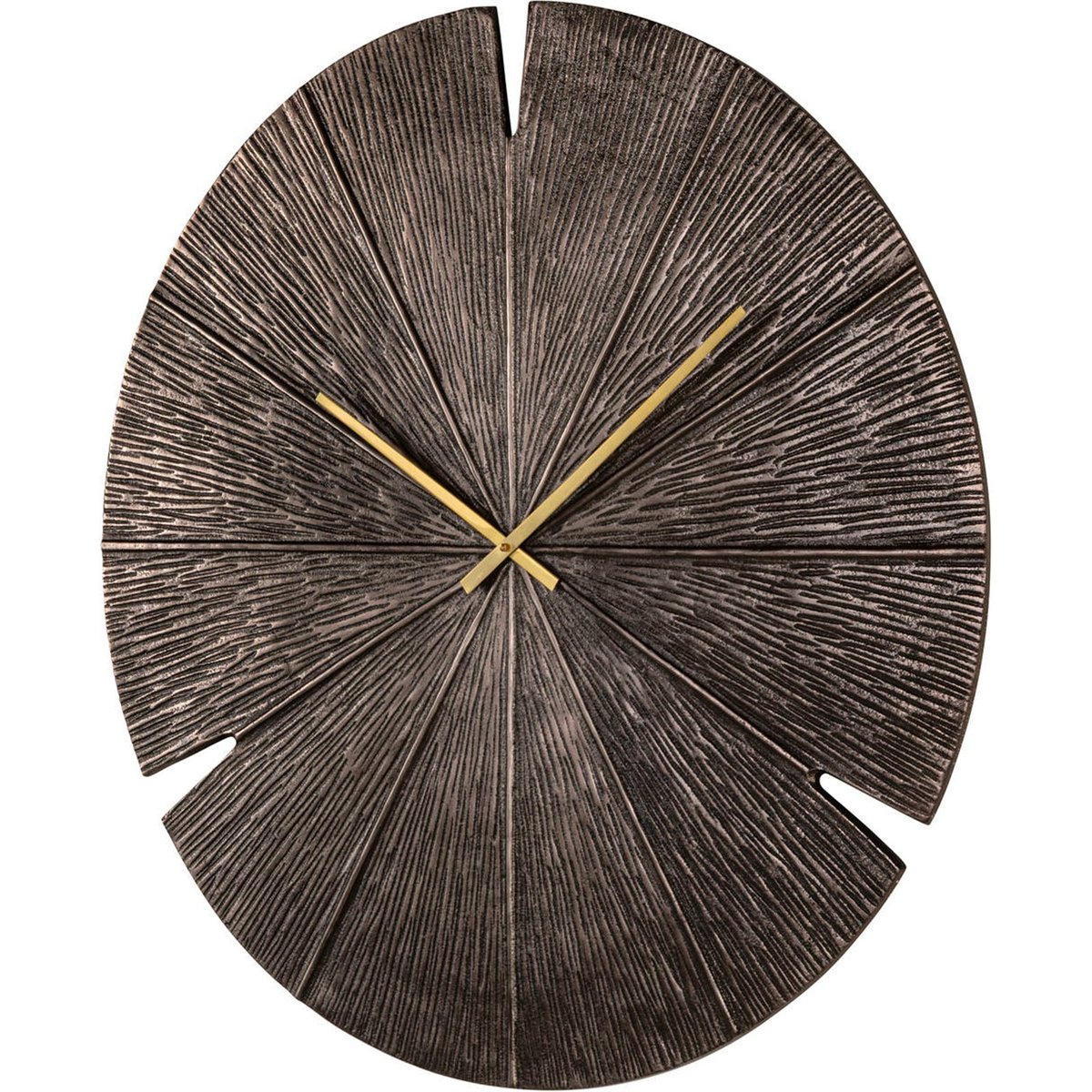 Horloge murale en aluminium bronze et doré, RECOLLECTION
