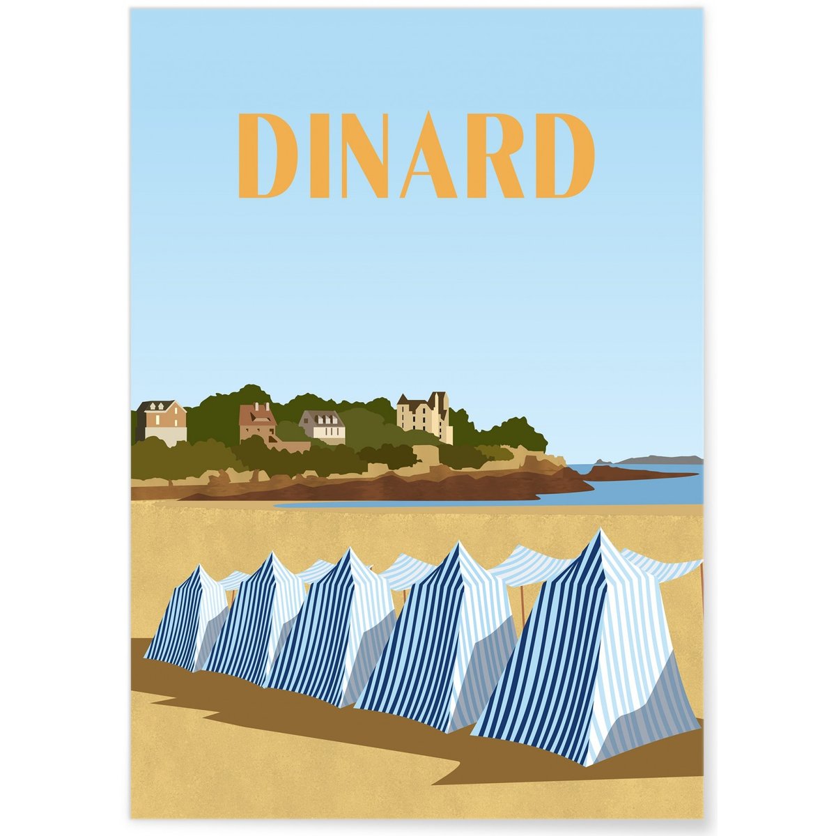 Affiche ville de Dinard blanc, L'AFFICHERIE