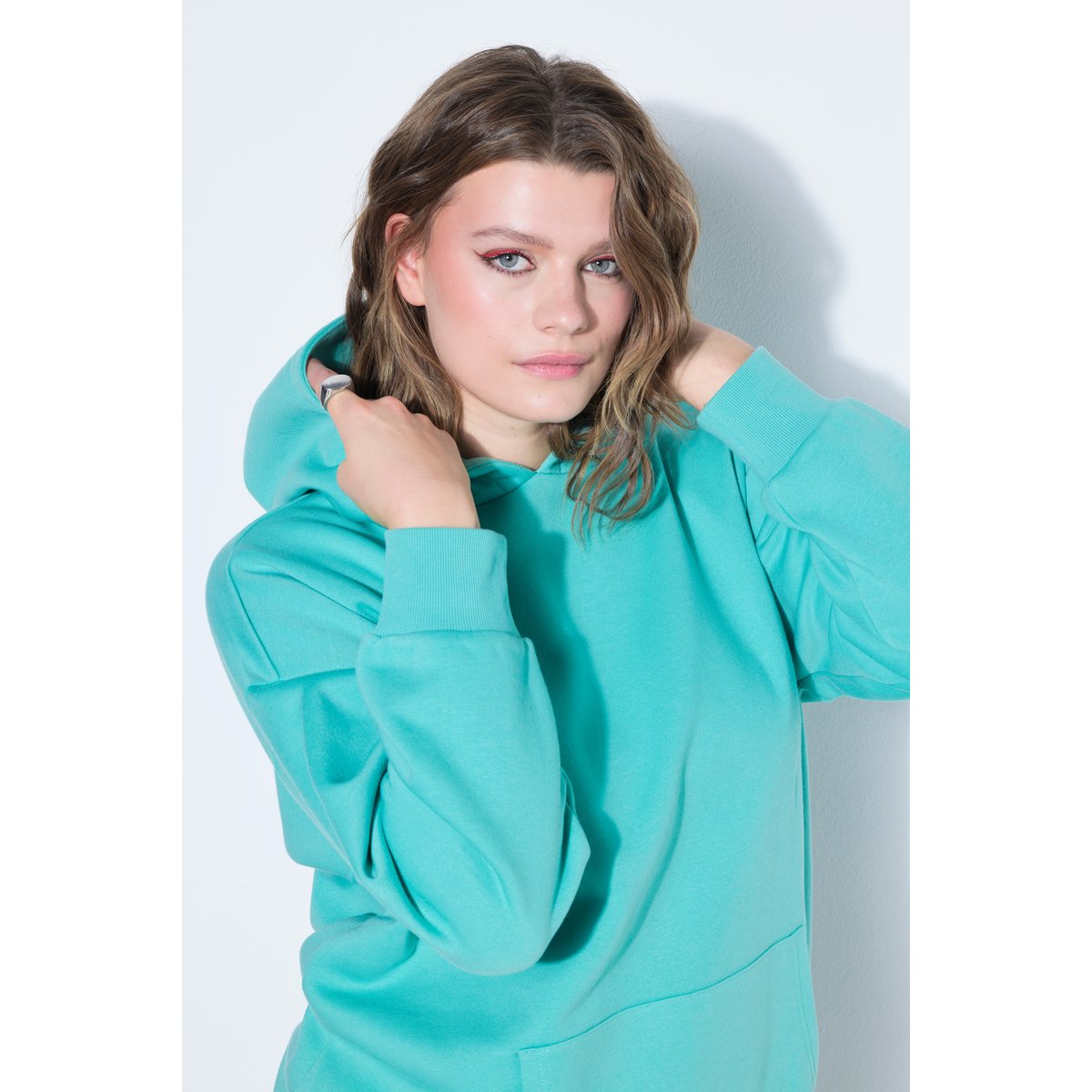 Sweat à capuche oversize menthe bleue, STUDIO UNTOLD