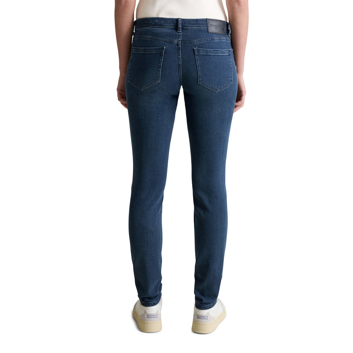 Jeans modèle Alva slim en mélange de coton organique bleu foncé, MARC O’POLO DENIM