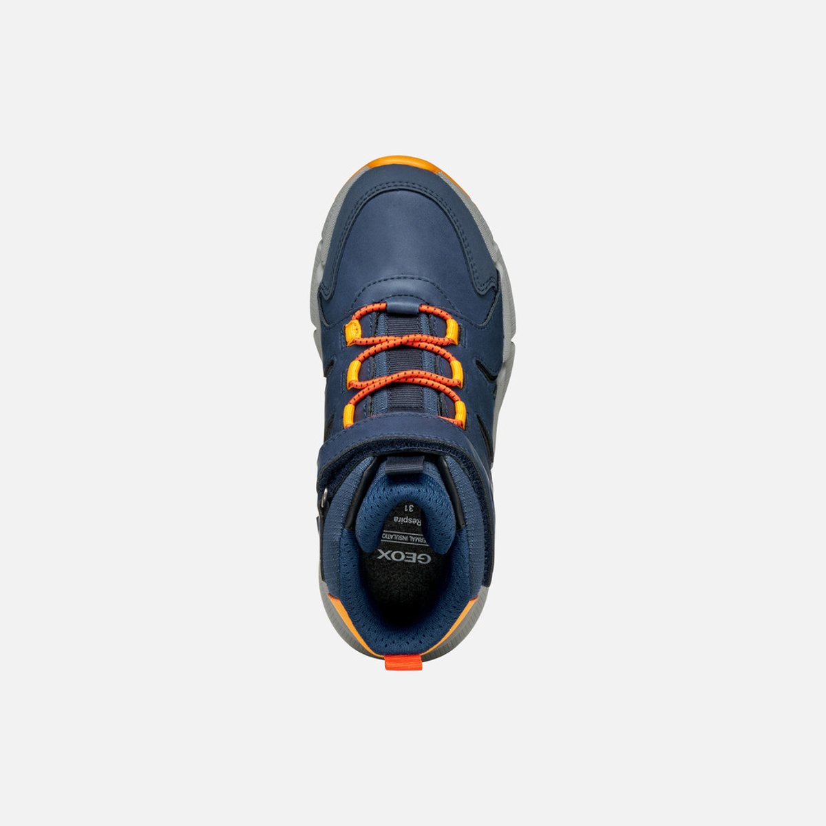 Baskets montantes Flexyper Plus bleu ciel/orange, GEOX