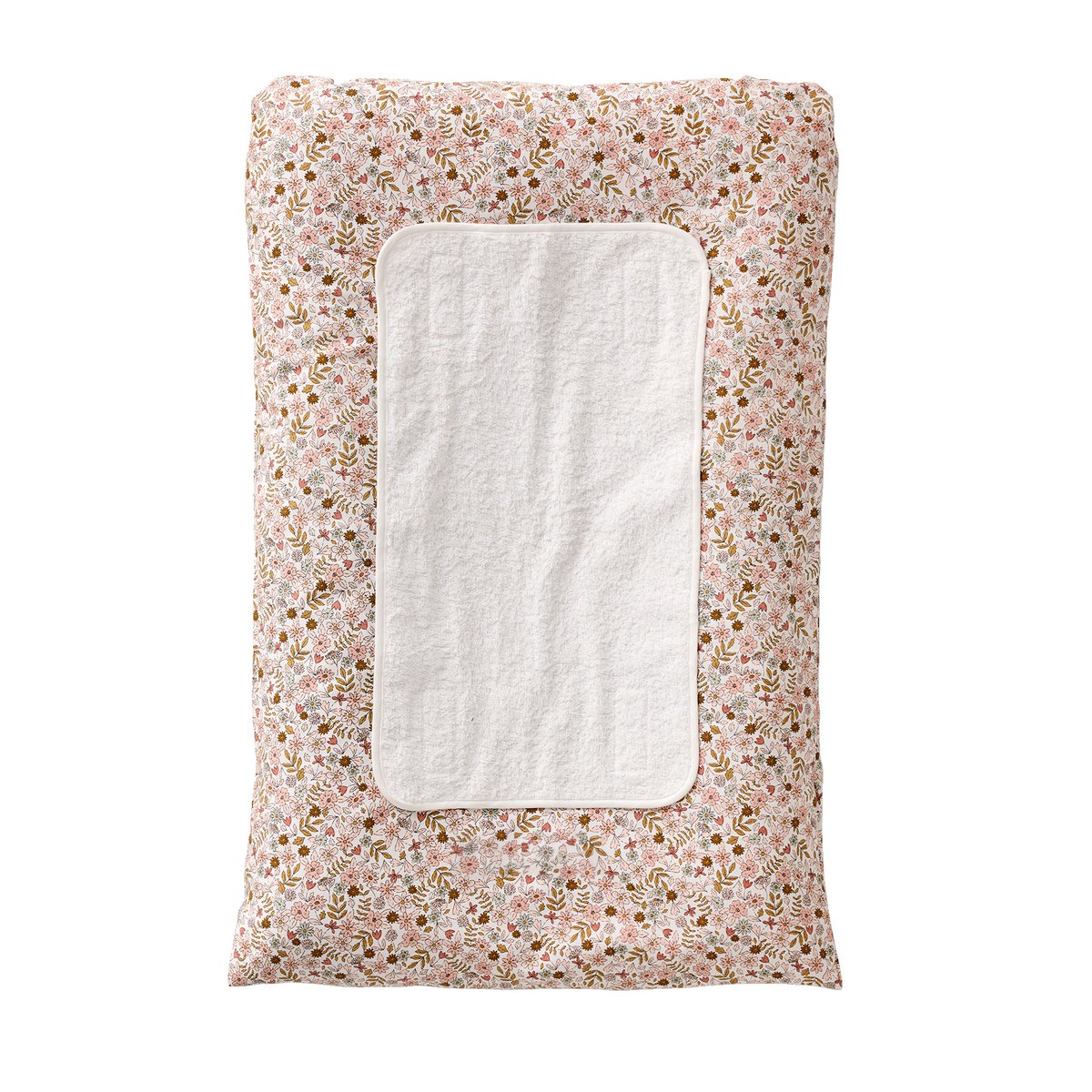 Matelas à langer + 2 tapis de change FLORA blanc imprimé, VERTBAUDET