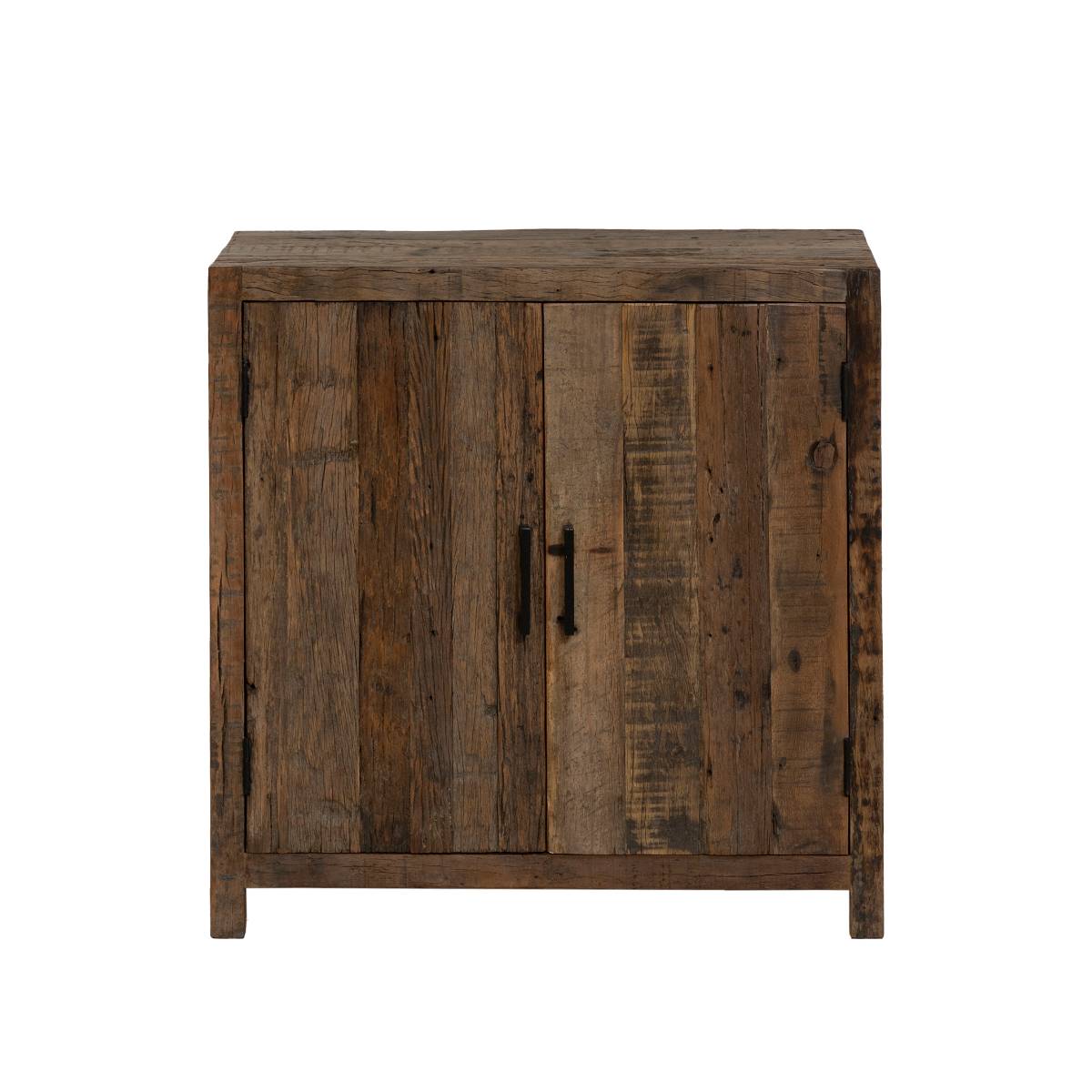 Meuble sous vasque en bois recyclé ADRIENNE bois foncé, MADE IN MEUBLES