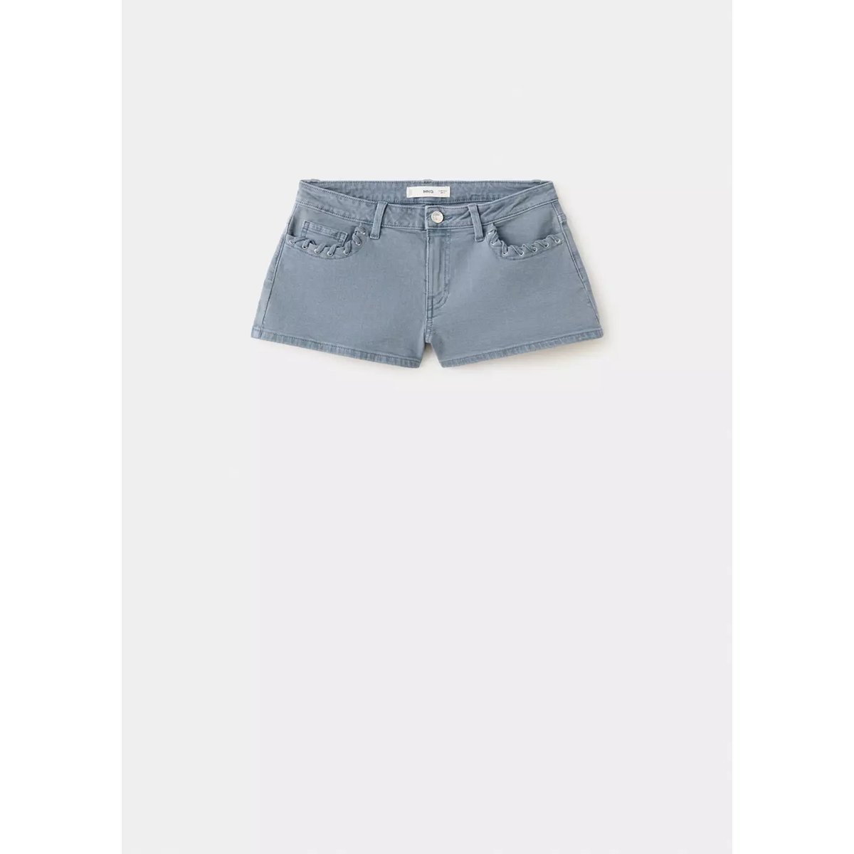Mini short détails décoratifs bleu, MANGO TEEN