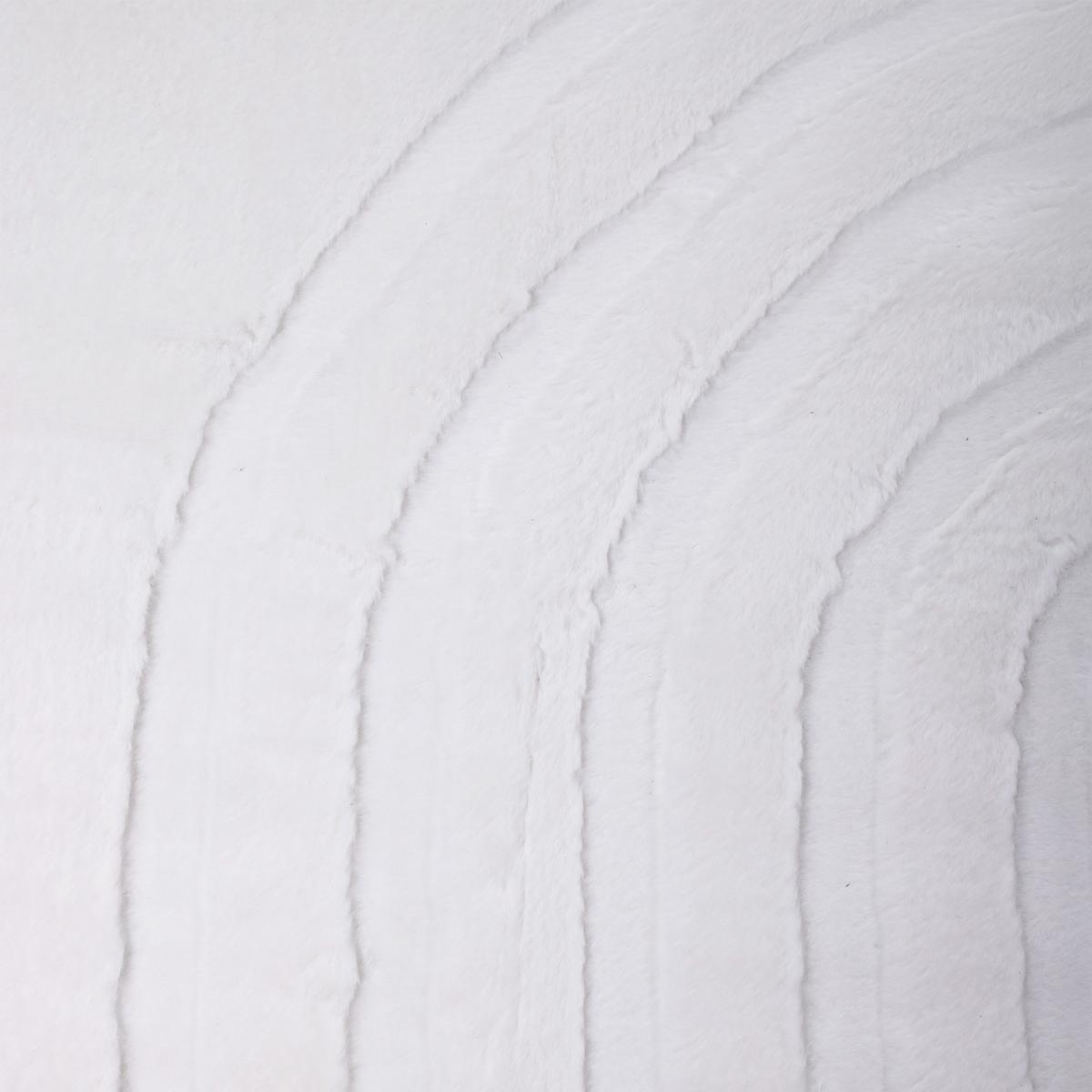 Tapis salon, faux uni sobre, texture en relief LYN59 DEH blanc, gris, UN AMOUR DE TAPIS