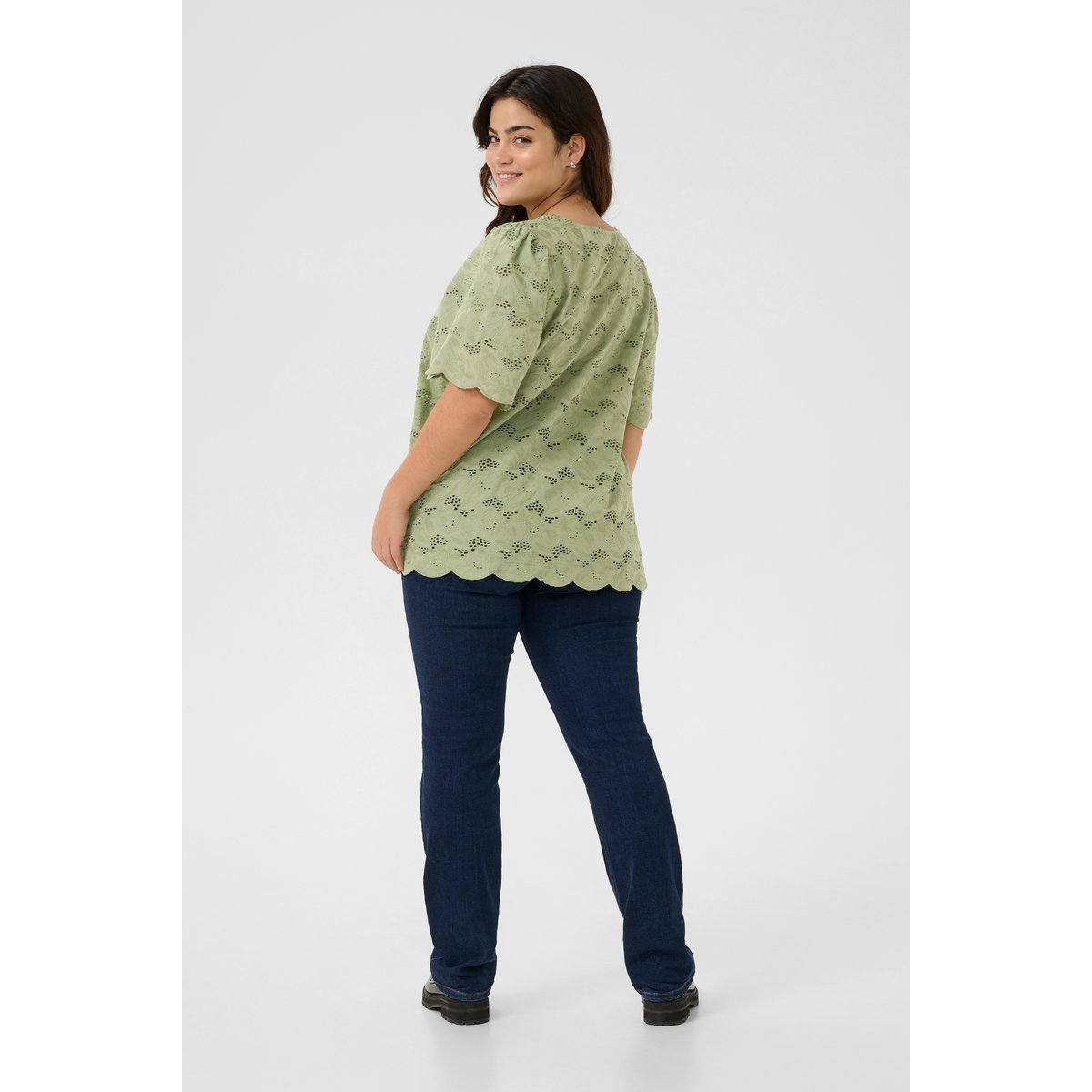 Blouse à manches longues vert oil green, KAFFE CURVE
