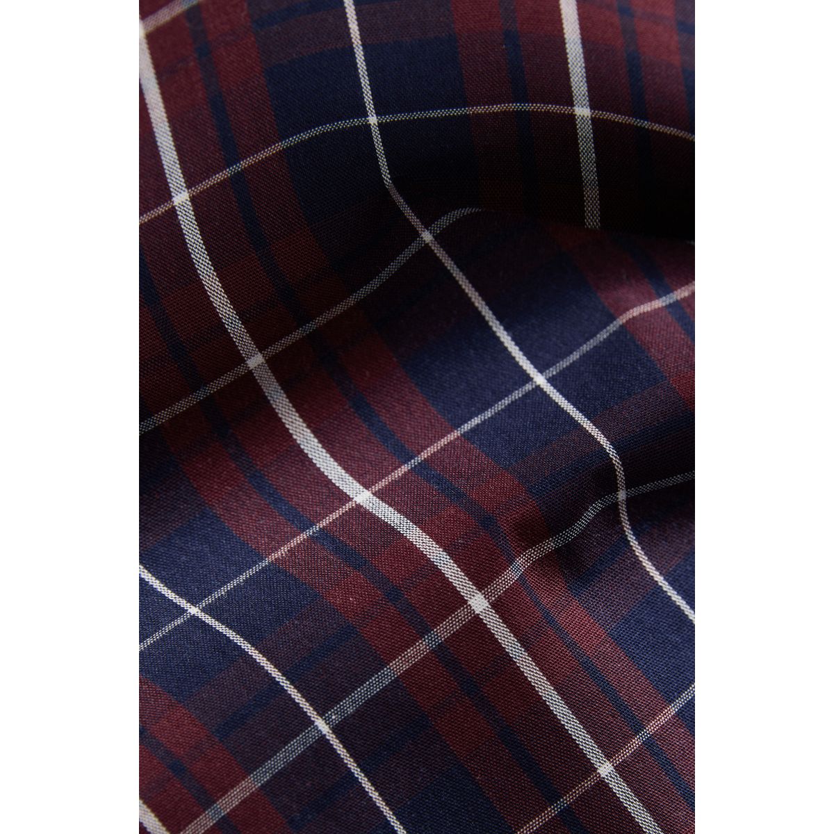 Chemise manches longues en coton à carreaux violet prune, NEXT