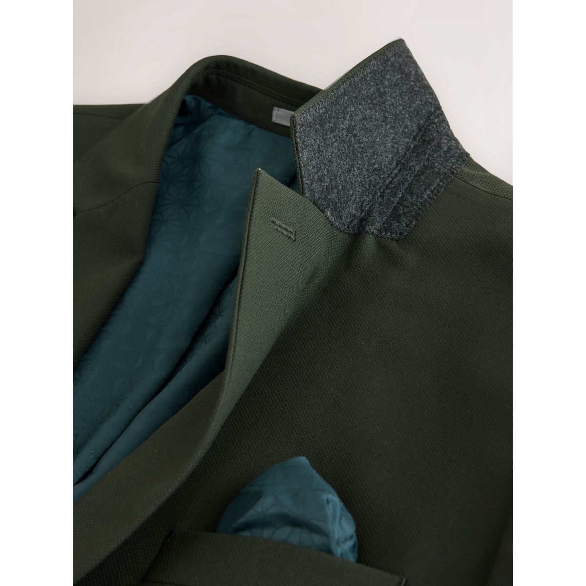 Veste de costume texturée vert olive, NEXT