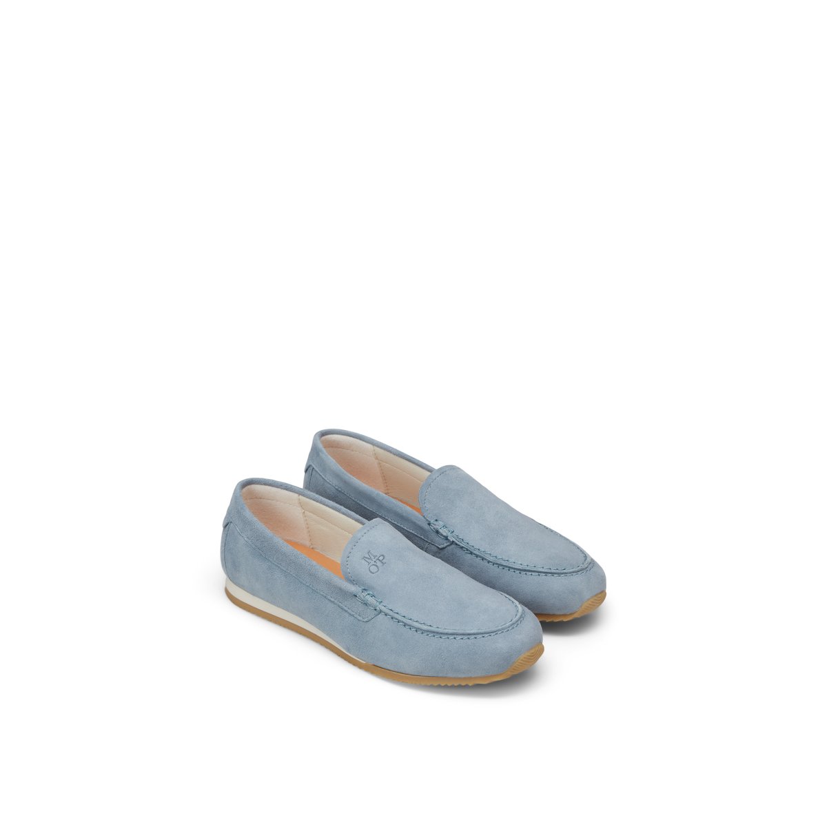 Mocassin en cuir de chèvre souple bleu moyen, MARC O'POLO