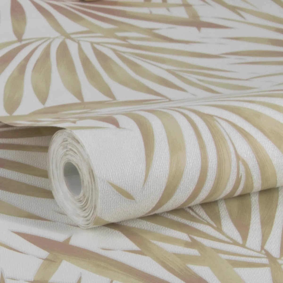 Papier peint Feuilles tropicales sable, WOW