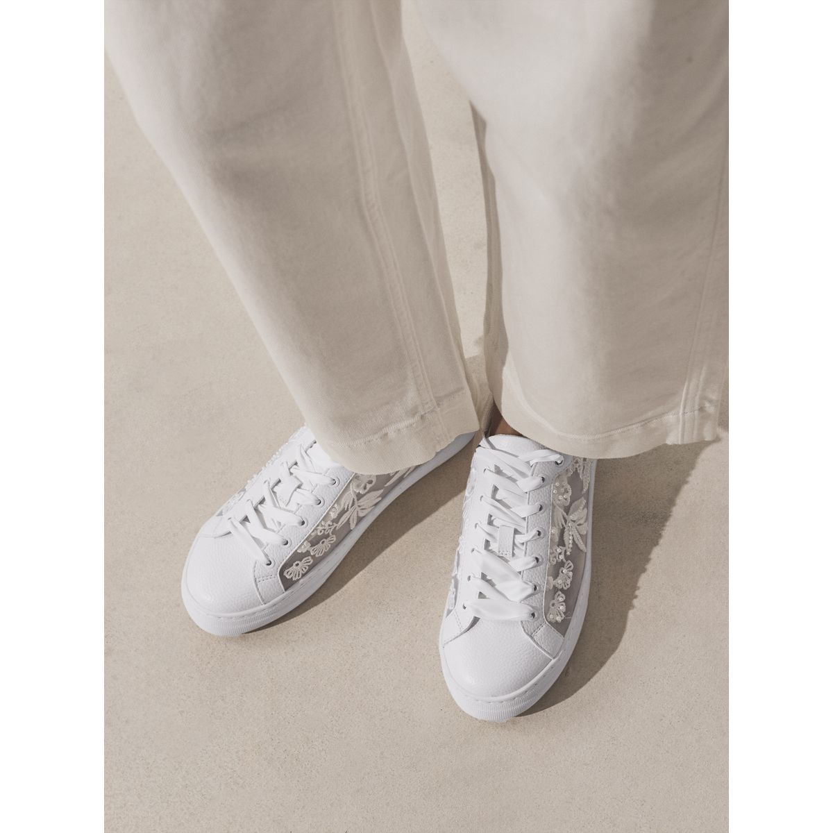 Baskets en mesh brodées forever comfort® blanc, NEXT