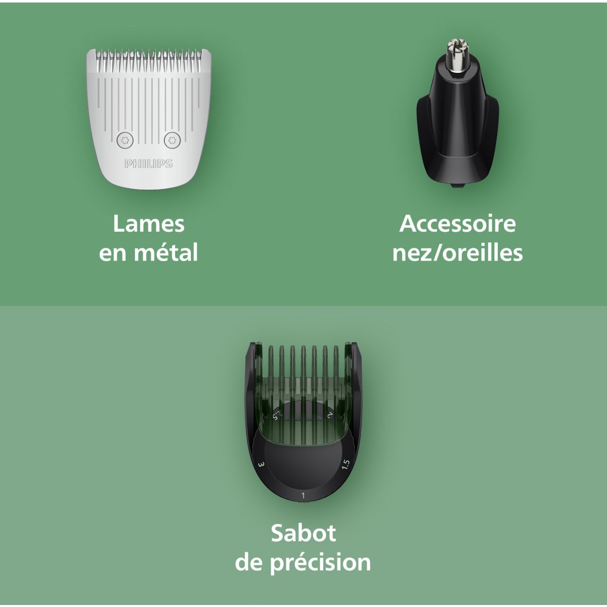 Tondeuse corps MG5931/15 Series 5000, 13 hauteurs de coupe, précision 0,5 mm, autonomie 120 mn couleur unique, PHILIPS