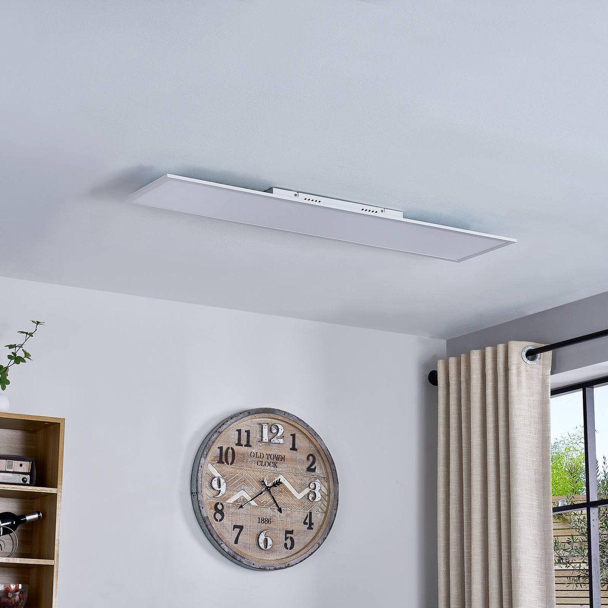 Plafonnier moderneLED, Lamin blanc, LINDBY