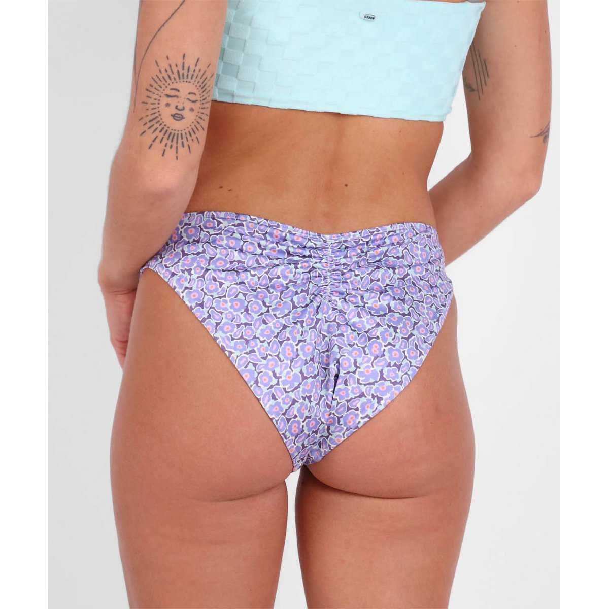 Culotte froncée imprimée MARGUERITE sky blue, OXBOW