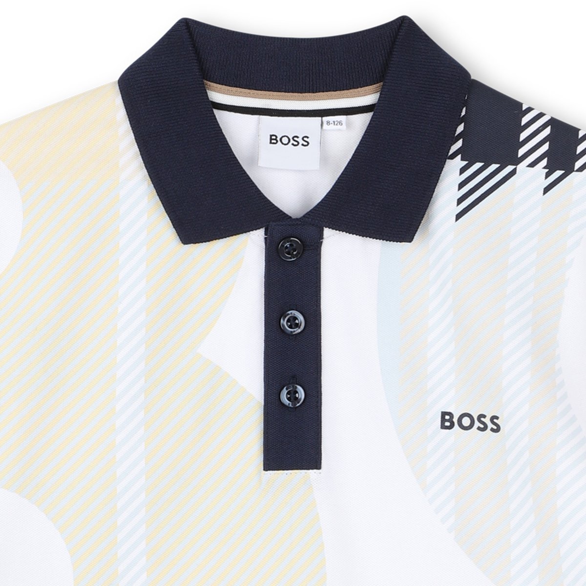 Polo à manches courtes blanc, BOSS KIDSWEAR