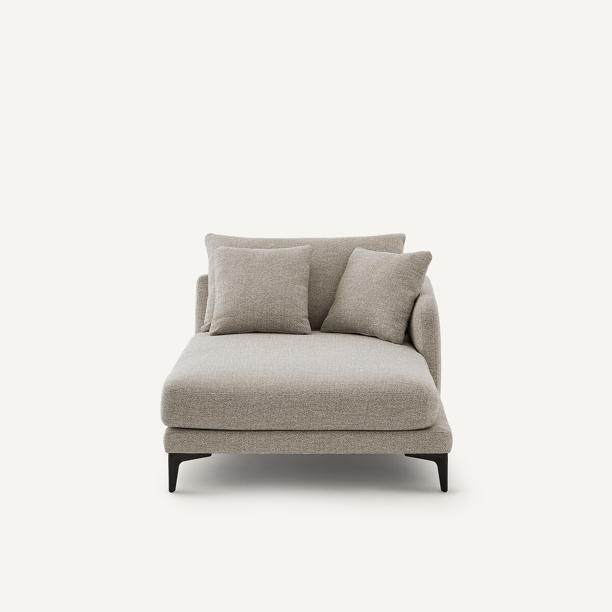 Méridienne en mélange texturé, MODERNISTE beige, EMMANUEL GALLINA X AM.PM