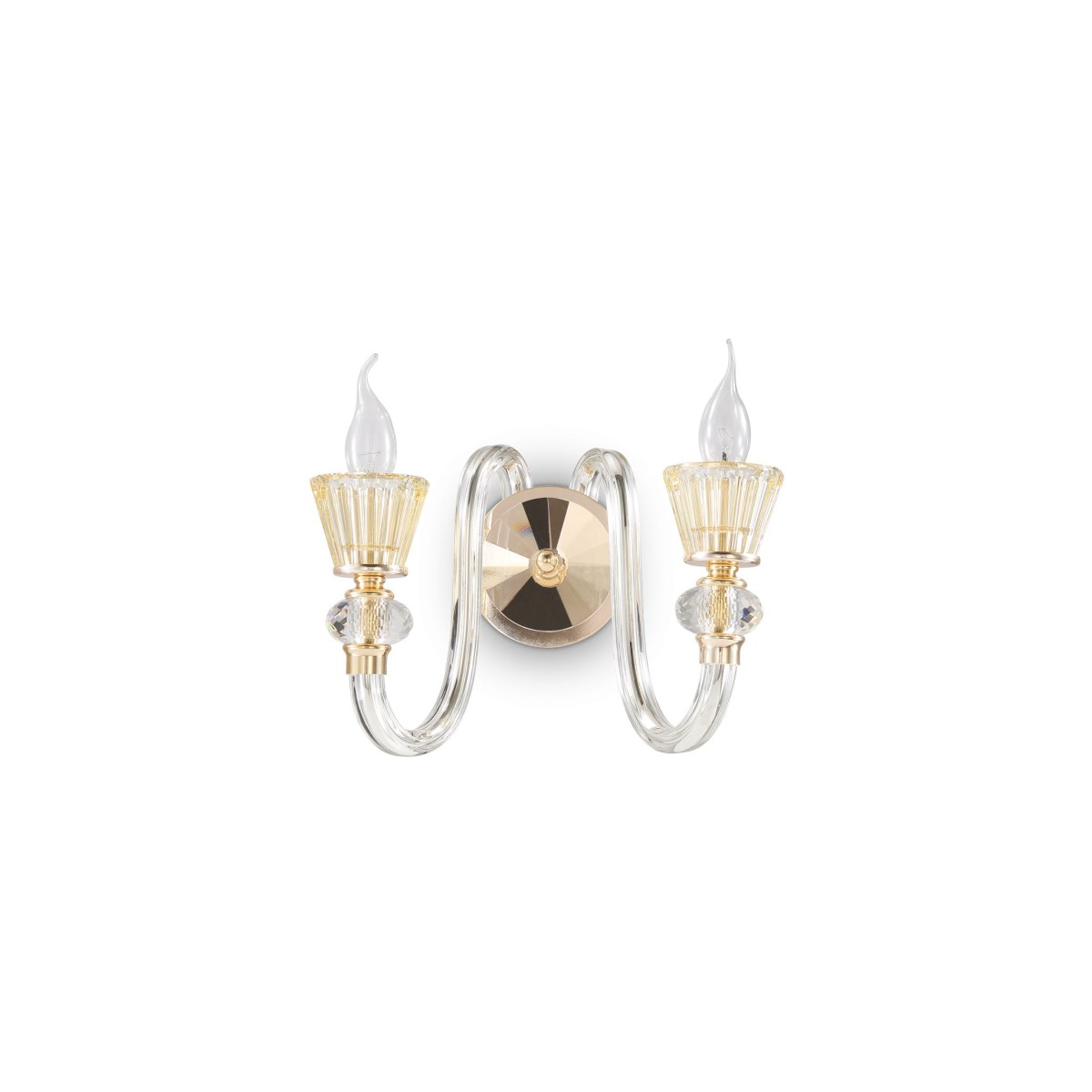 Applique STRAUSS laiton or dore, IDEAL LUX