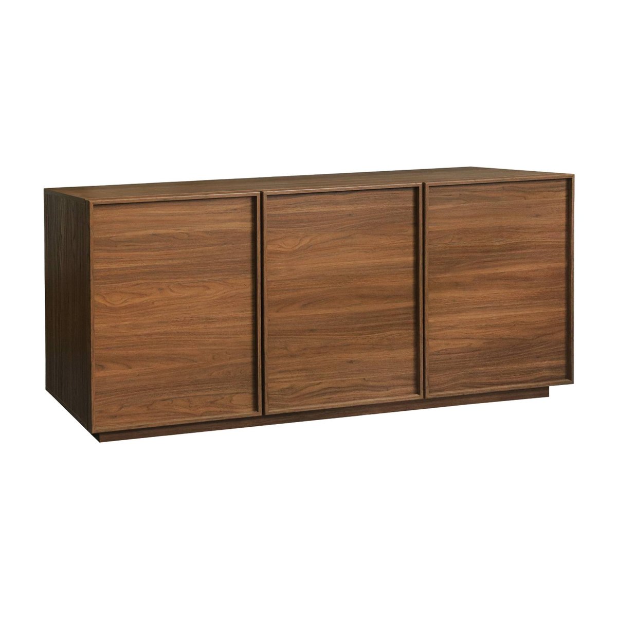 Buffet décor bois 3 portes 160cm KUBA noyer, SWEEEK