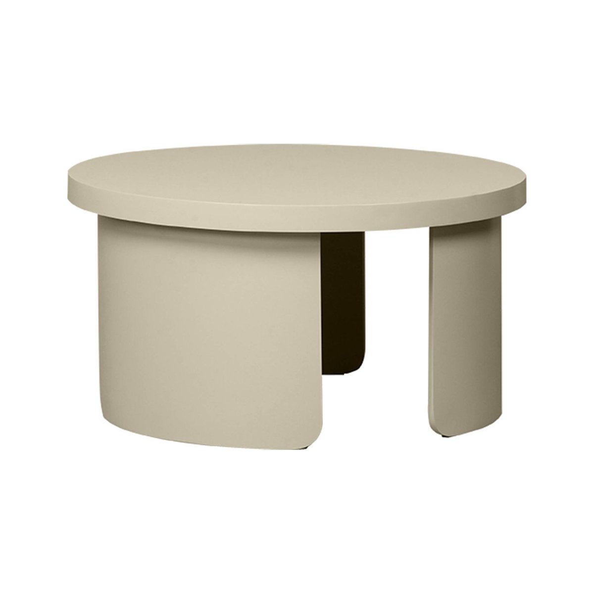 Set de 2 tables basses gigognes rondes   LUMA beige, SWEEEK