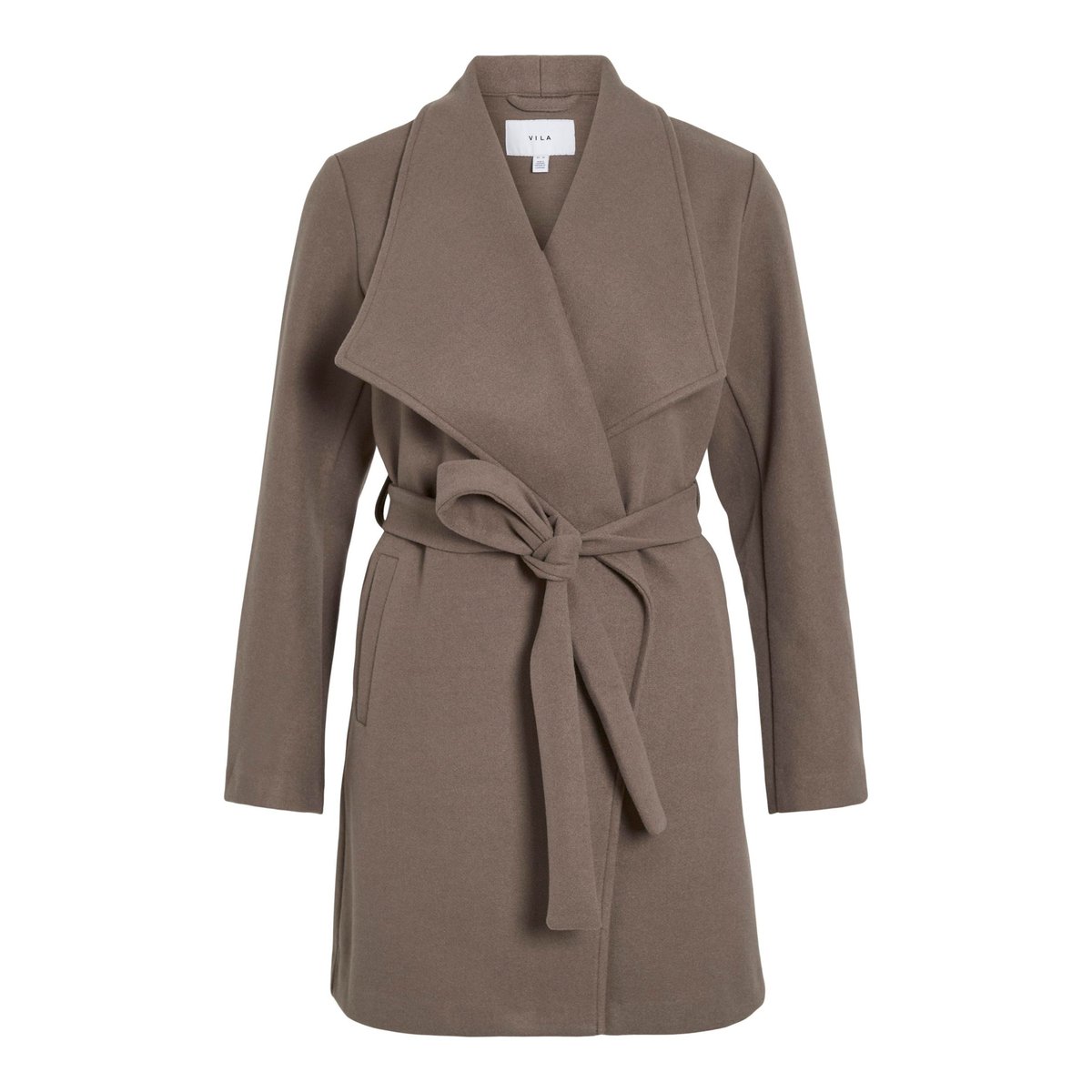 Manteau col italien à nouer falcon, VILA