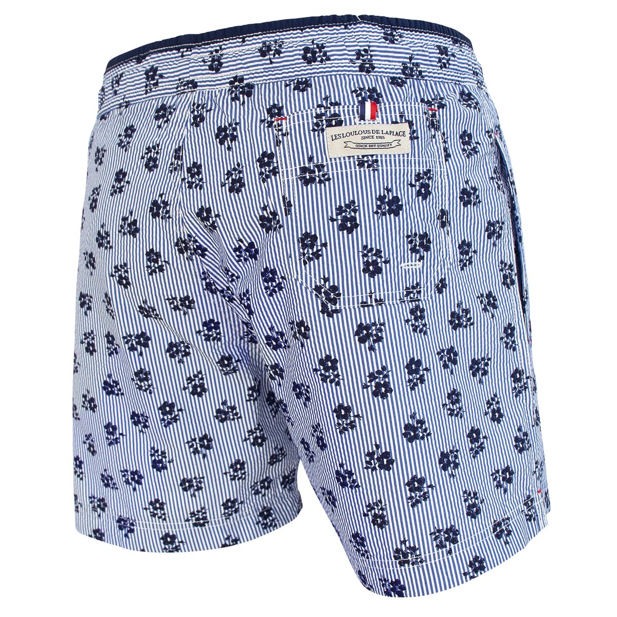 Short de bain NEWJIM 703 Estamp bleu, LES LOULOUS DE LA PLAGE